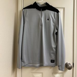 Nike Dallas Cowboys Golf 3/4 Zipup pullover sweater grey black NFL PGA